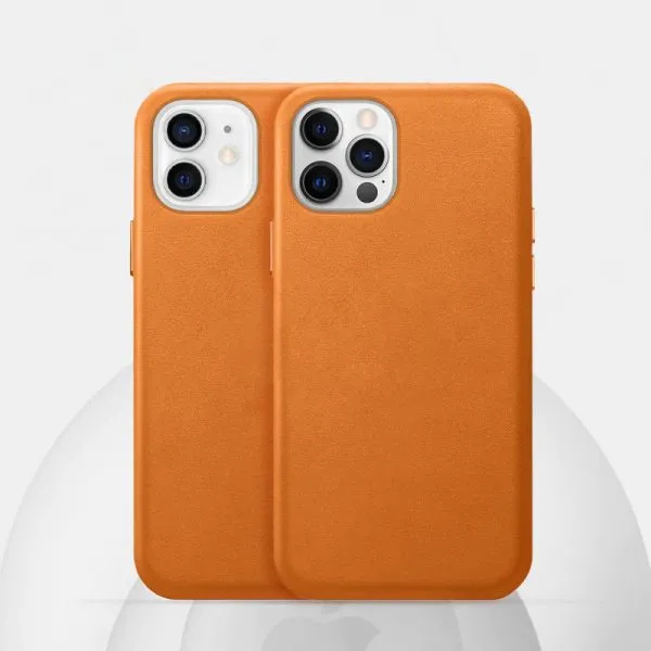 Coque iPhone en cuir élégante - Jaune - Singulier-Paris