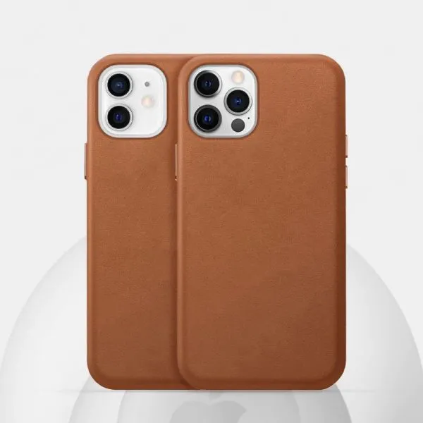 Coque iPhone en cuir élégante - Marron - Singulier-Paris